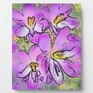 PLAQUE PHOTO CROCUSES
