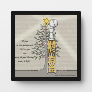 Plaque Photo Croire échelle - Arbre de Noël