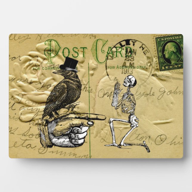 Plaque Photo Crow et squelette (Devant)