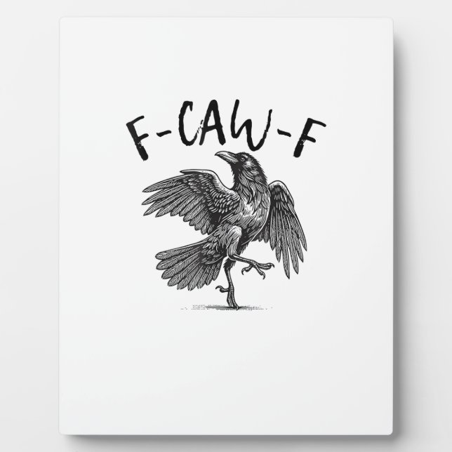 Plaque Photo Crow, F-Caw-F Funny Bird (Devant)