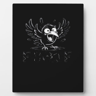 Plaque Photo Crow, Retro F-Caw-F Bird Crow Funny Crow Bird Cawi