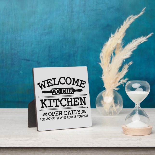 Plaque Photo cuisine amusante accueil se cuisiner mot art (Insitu)