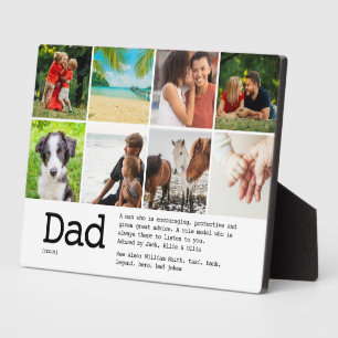 Plaque Photo Custom Dad Definition Photo Collage