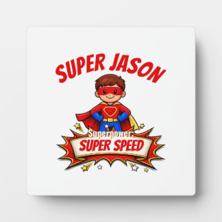 Plaque Photo Custom Kids Superhero Name & Superpower