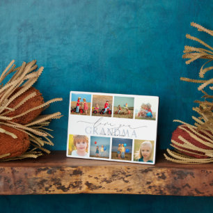 Plaque Photo Custom Love You Grand-mère 8 Photo Collage