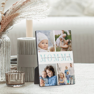 Plaque Photo Custom Momma Fête des Mères Enfants 4 Photo Collag
