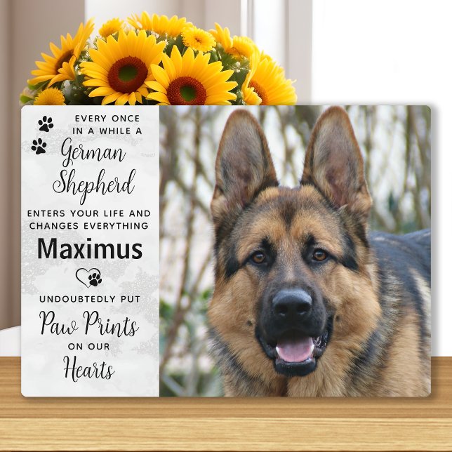 Plaque Photo Custom Photo German Shepherd Memorial (Créateur téléchargé)