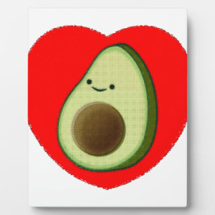 Plaque Photo Cute Avocado Dans Le Coeur Rouge