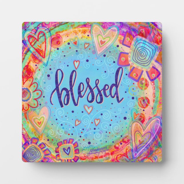 Plaque Photo Cute Blessé Whimsical Fun Inspirivity Easel (Devant)