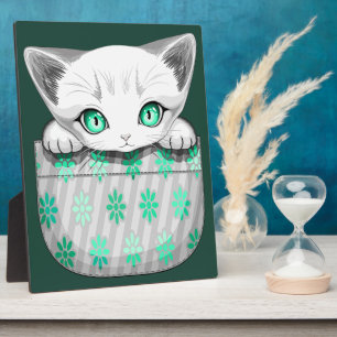 Plaque Photo Cute de chat et pointe joueuse à partir d'une poch