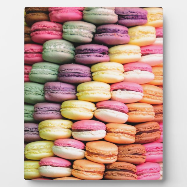 Plaque Photo Cute French Macaron Cookies (Devant)