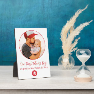 Plaque Photo Cute Moderne Simple Cool Papa Première Fête des pè