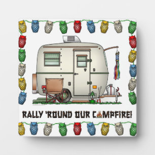 Plaque Photo Cute RV Vintage Verre Oeuf Camper Travel Trailer