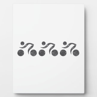 Plaque Photo Cyclistes en gris