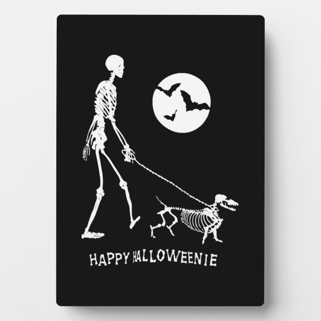 Plaque Photo Dachshund Halloween (Devant)