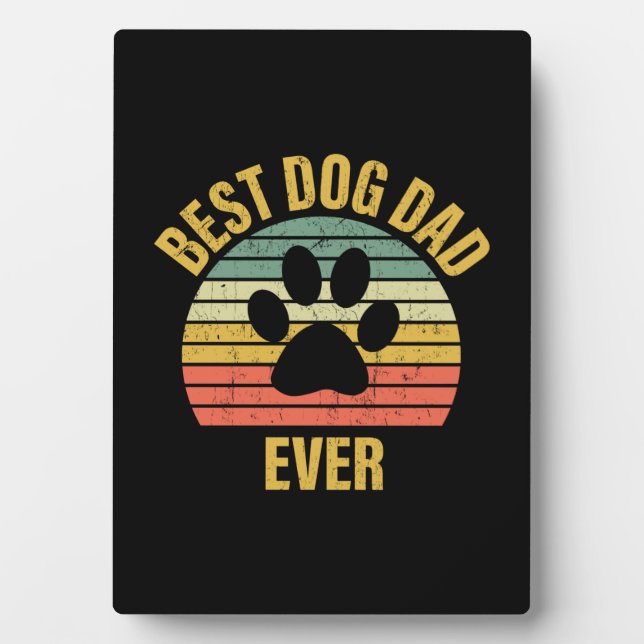 Plaque Photo Daddy Don Meilleur Chien Papa Jamais (Devant)