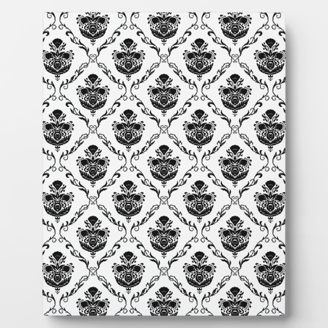 Plaque Photo Damas noir traditionnel (Devant)