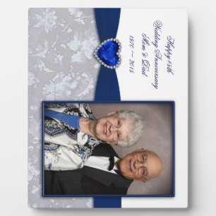 Plaque photo Damask 45th Mariage Anniversary