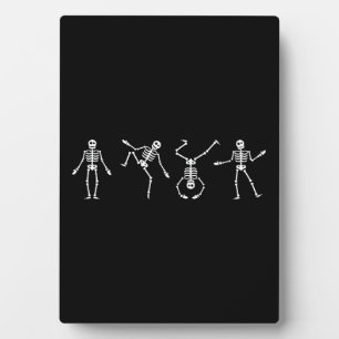 Plaque Photo Dancing Skeleton Halloween