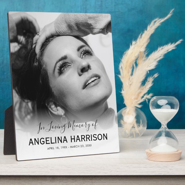 Plaque Photo Dans la mémoire aimante | Photo commémorative (Côté)