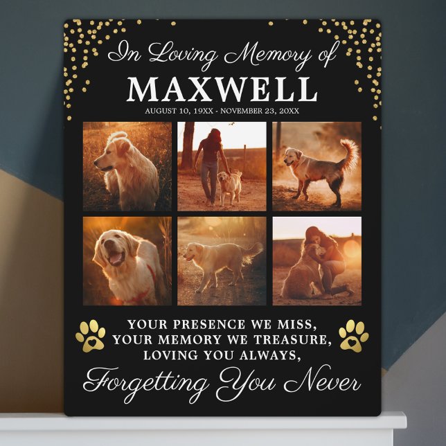 Plaque Photo Dans le chien de mémoire amoureux (Créateur téléchargé)
