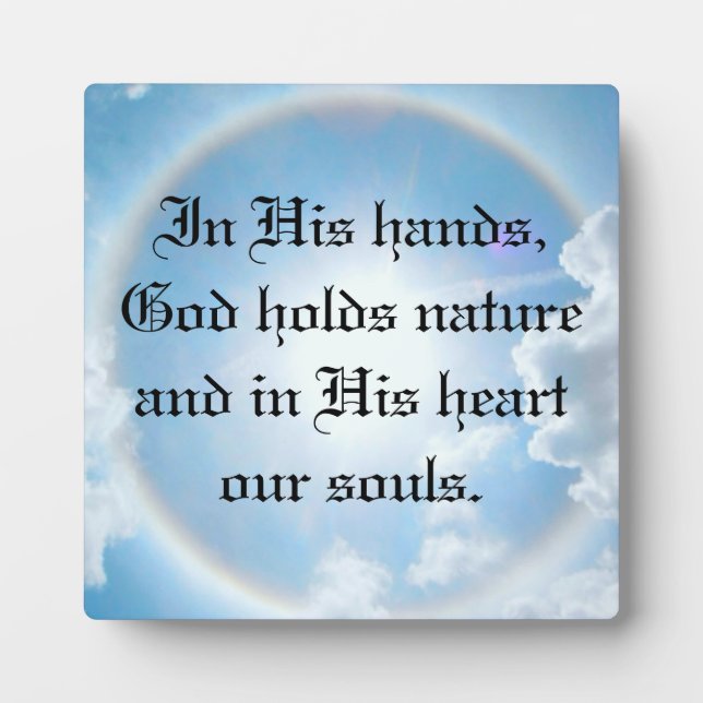 Plaque Photo Dans Ses Mains (Devant)