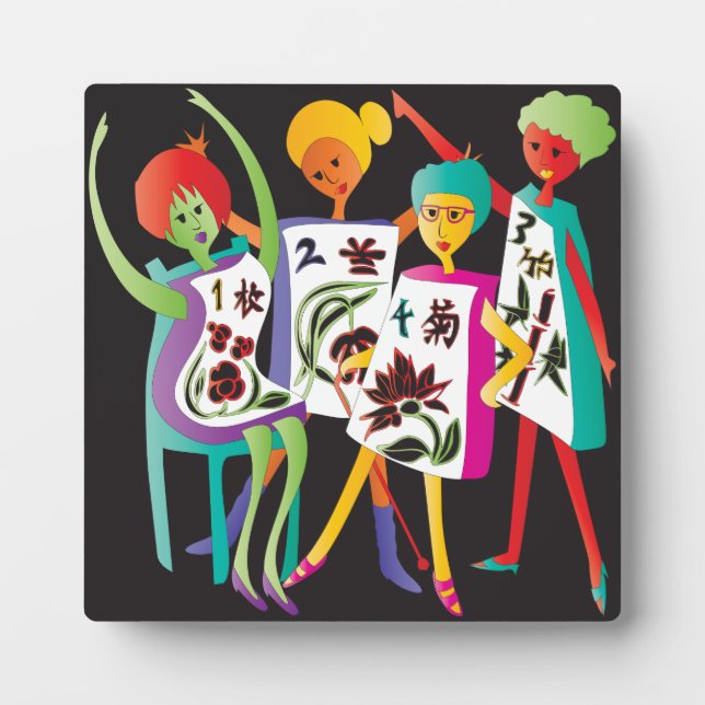 Plaque Photo Danse des fleurs Mah Jongg (Devant)