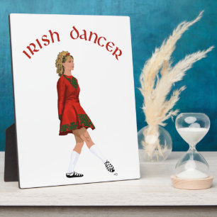 Plaque Photo Danseur irlandais en chaussures souples en rouge