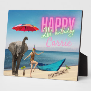 Plaque Photo Danseuse vintage 21e anniversaire Table d'art modi