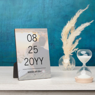 Plaque Photo Date d'anniversaire de mariage avec photo personna