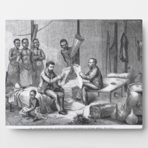 Plaque Photo David Livingstone (1813-1873) et Henry Mort