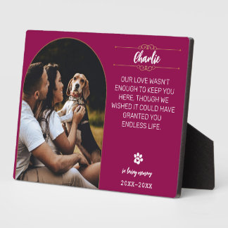 Plaque Photo de Chien - Personnalisé En Souvenir A