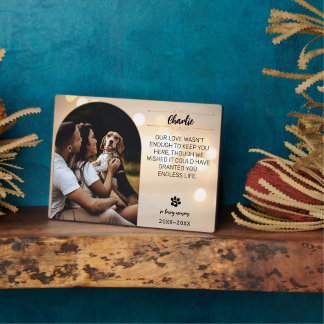 Plaque Photo de Chien - Personnalisé En Souvenir A