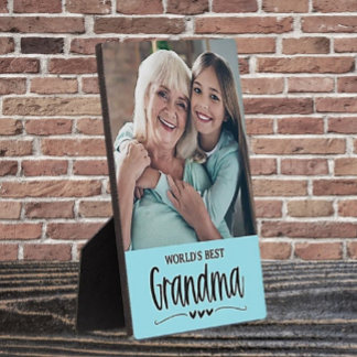 Plaque photo de la meilleure grand-mère du monde
