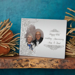 Plaque photo de l'anniversaire du Mariage diamant