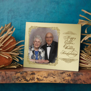 Plaque photo de l'anniversaire du Mariage d'or