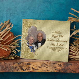 Plaque photo de l'anniversaire du Mariage d'or