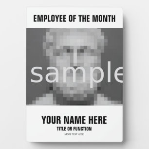 Plaque photo de l'employé du mois d'appréciation