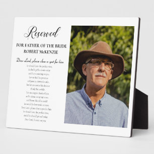 Plaque Photo Dear Lord Father of Bride Photo Memorial Wedding