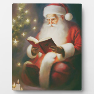Plaque Photo Décoration de Noël vintage murale lisant Santa
