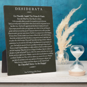 Plaque Photo Desiderata Blackboard Chalk Art
