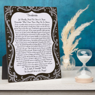 Plaque Photo Desiderata Chalk Art