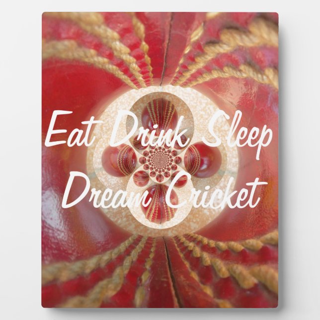 Plaque Photo Design de boules de cricket rouge (Devant)