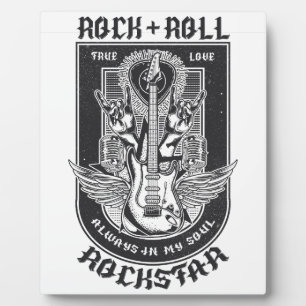 Plaque Photo Design Guitar Rock