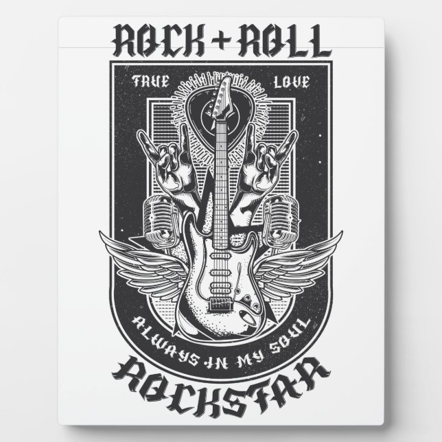 Plaque Photo Design Guitar Rock (Devant)