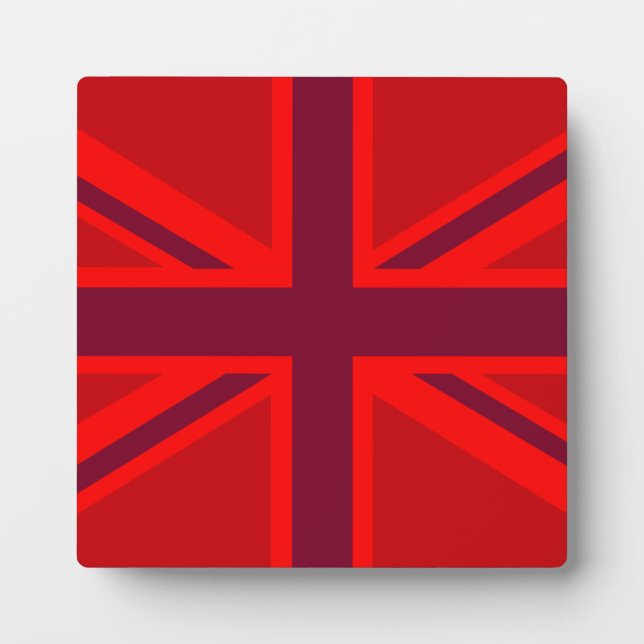 Plaque Photo Design Union Jack à accent rouge (Devant)