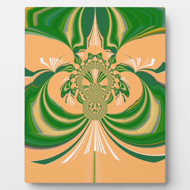 Plaque Photo Design vert jaune. (Devant)