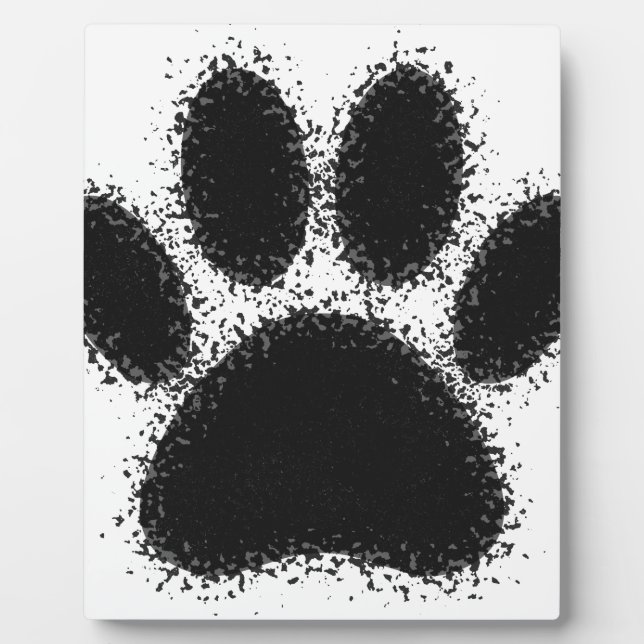 Plaque Photo Dessin à mâchoire de chien (Devant)