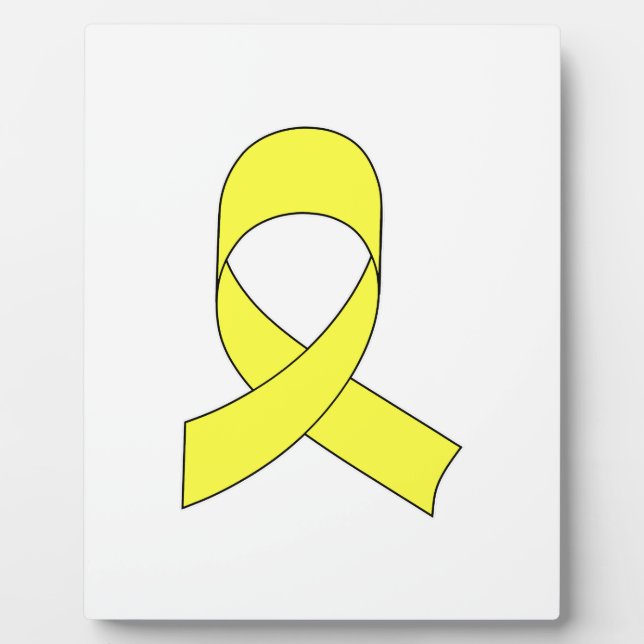 Plaque Photo Dessin à ruban jaune (Devant)