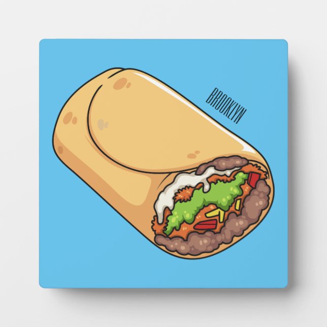 Plaque Photo dessin animé de Burrito (Devant)